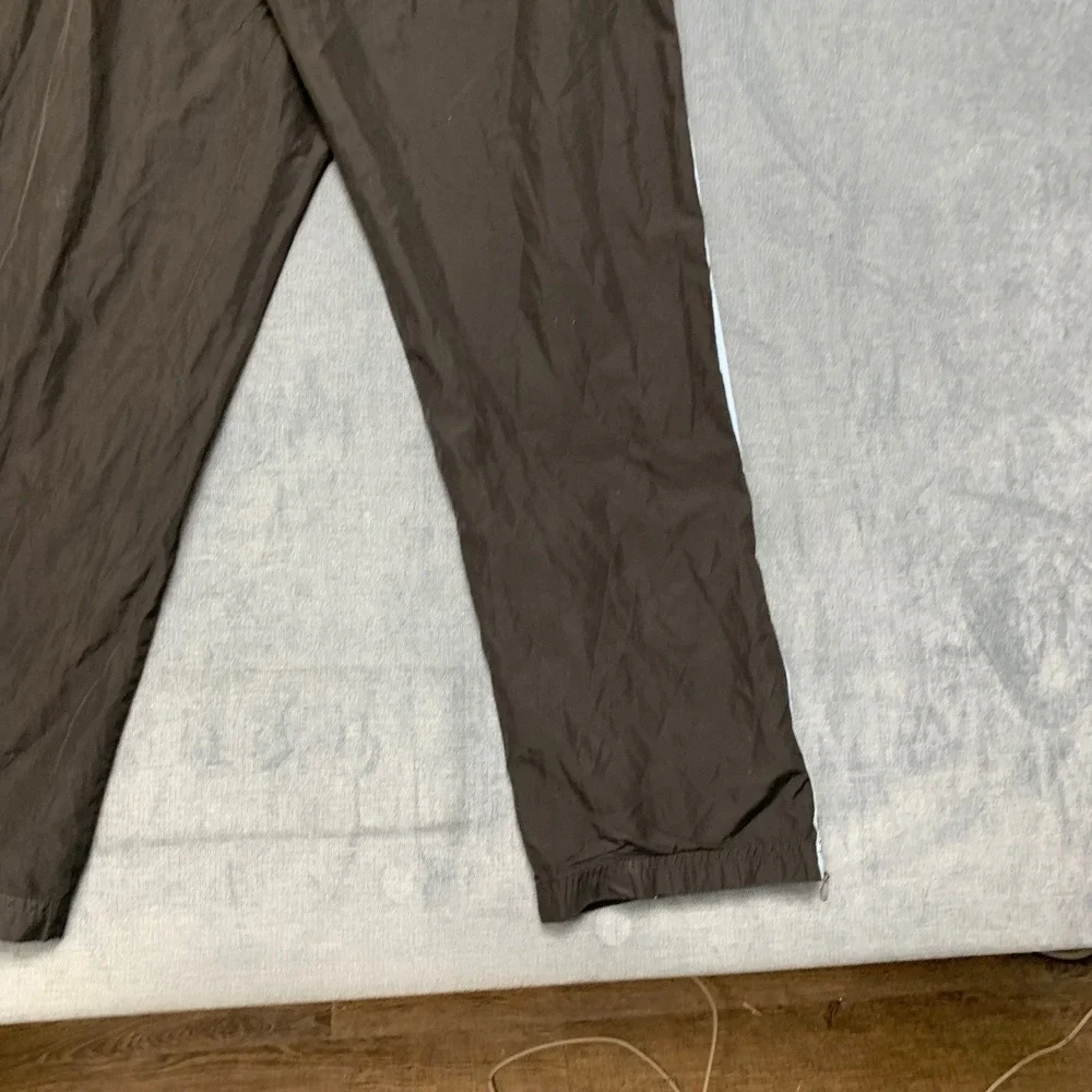 Adidas Track Pants Mens Large Black Logo Elastic Waist Performance Activewear